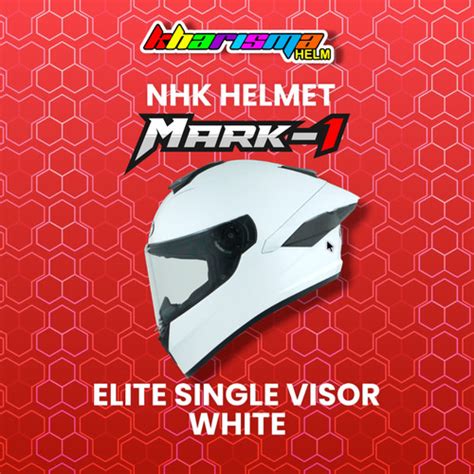 Jual Helm Fullface NHK Mark 1 Elite Single Visor Solid Dim Grey Doff