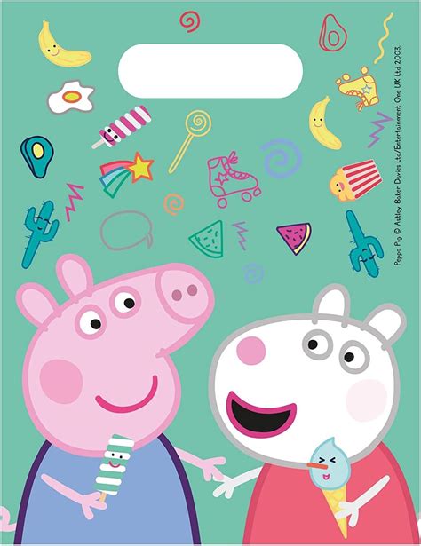 Peppa Pig 0653 6 Sacchetti Per Feste Ideale Per Feste E Compleanni