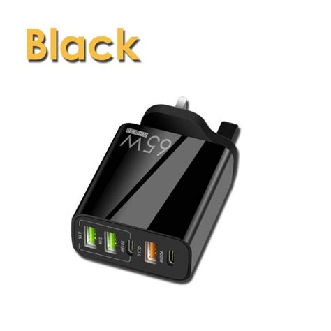 【free Shipping】【uk Plug】 Pd65w 5v 4a Quick Charge Hub Qc Pd3usb Multi Port Usb Sg 3 Pin Wall