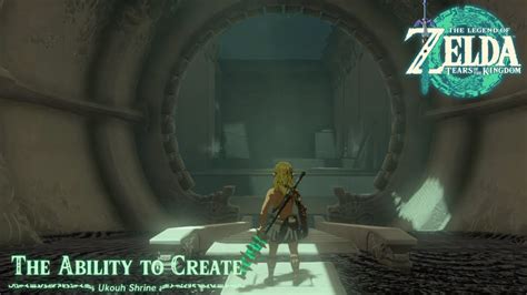 Ukouh Shrine The Ability To Create Zelda Tears Of The Kingdom Youtube