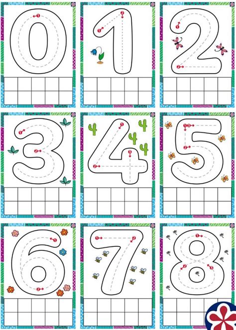 Free Printable Numbered Play-Doh Mats | TeachersMag.com | Numbers ...