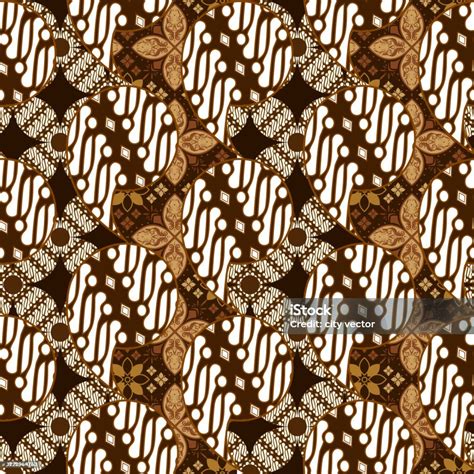 Batik Tradisional Jawa Yang Indah Dengan Pola Gaya Yang Unik Dan Warna