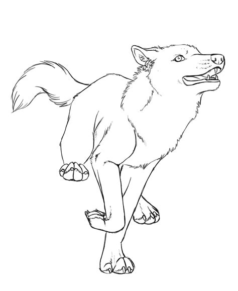 Wolf Running Drawing at GetDrawings | Free download