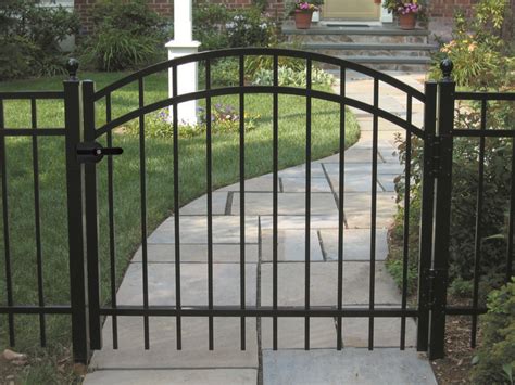 Arched Black Aluminum Gate Arch Gate Aluminum Fence Black Fence