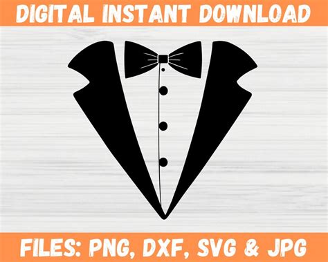 Tuxedo Svg Bundle Tux Svg File For Cricut Silhouette Cameo Etsy Uk