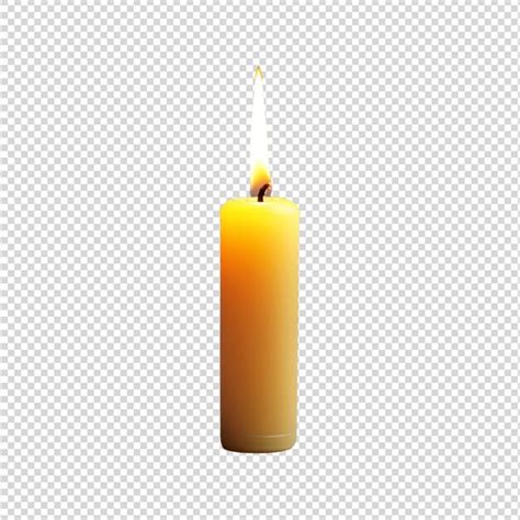 Premium Psd Candle Isolated On White