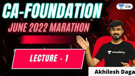 CA FOUNDATION JUNE 2022 MARATHON Akhilesh Daga CA Foundation Pro