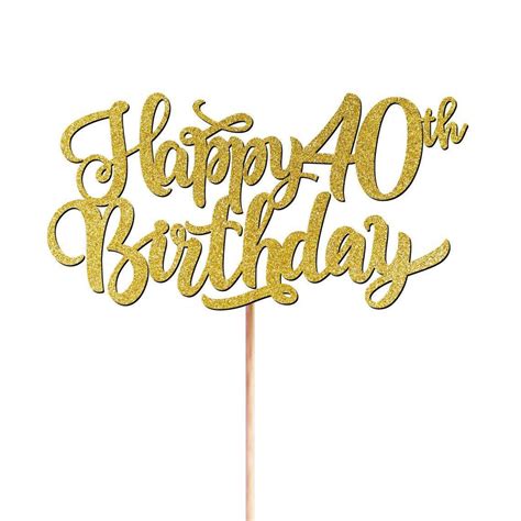 Personalised Happy 40th Birthday Cake Topper Custom Toppers Any Age