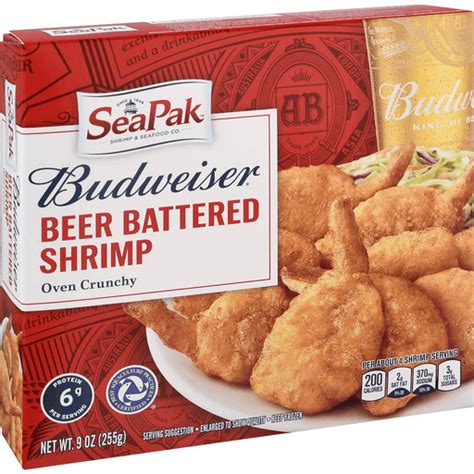 Seapak Budweiser Shrimp Beer Battered Oven Crunchy Frozen Foods