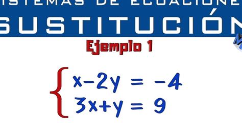 Método De Sustitución Ejemplo Práctico Y Fácil De Entender