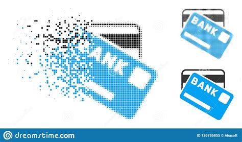 Icono De Semitono Punteado Fracturado De Las Tarjetas De Banco