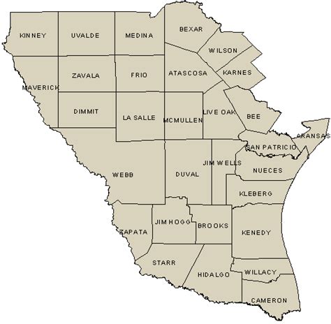South Texas Counties Map Business Ideas 2013