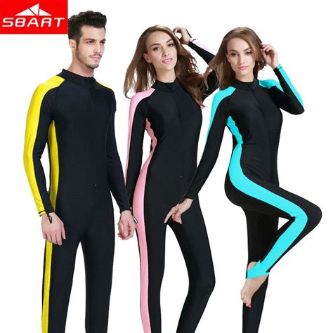 Sbart Lycra Wetsuit Women Men Swimming Surfing Wetsuits One Piece Scuba