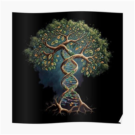 DNA Tree Of Life. Premium Matte Vertical Poster