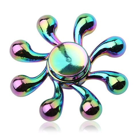 2018 Rainbow Edc Metal Fidget Spinner Fingertip Gyro In Colorful 626