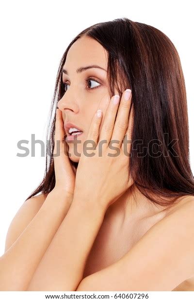 Shocked Nude Woman Sitting On Floor Stock Photo Shutterstock