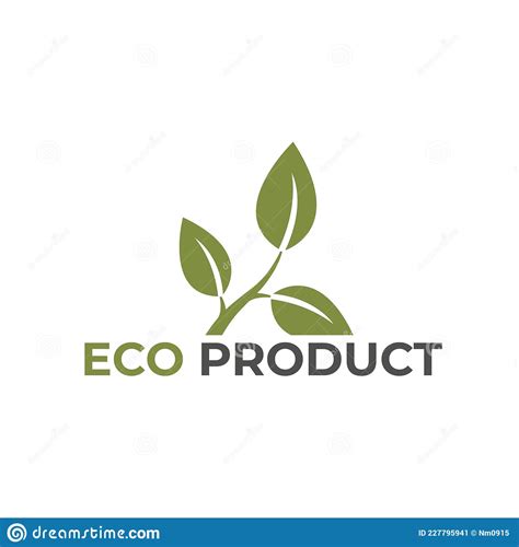 Eco Product Icon Ecology Organic Natural And Environment Symbol Stock Vector Illustration