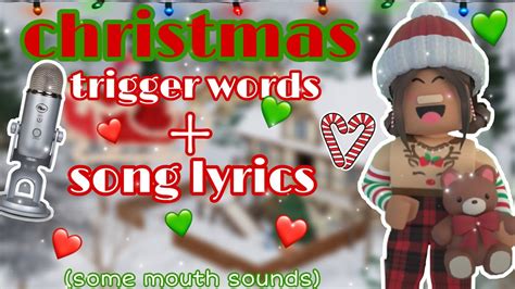 Roblox Asmr Christmas Trigger Words Songs Some Mouth Sounds Youtube