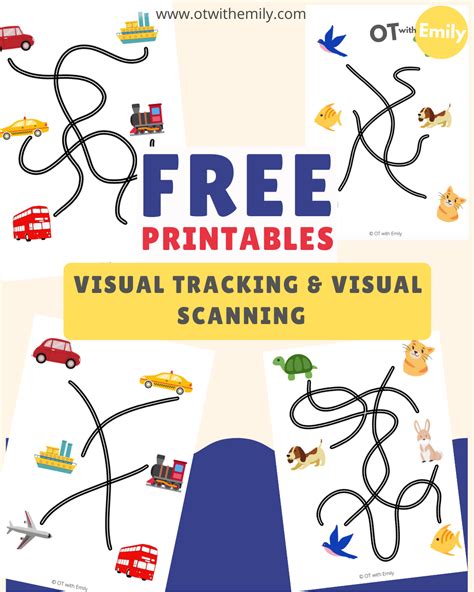 Pediatric Occupational Therapy Tips Visual Scanning Free Worksheets