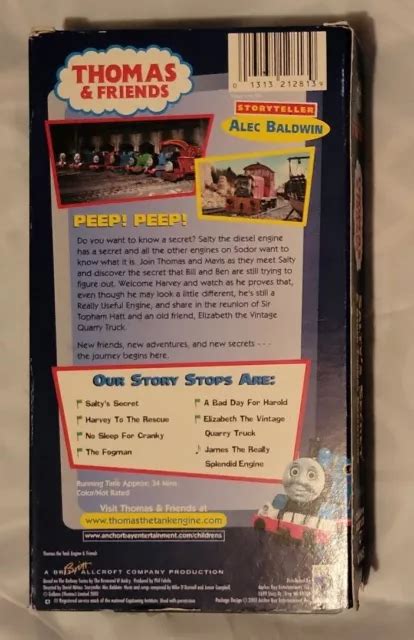 VHS THOMAS THE Tank Engine Salty S Secret VHS 2002 Alec Baldwin