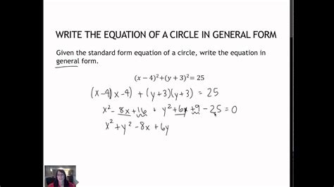 Circle Equation General Form - Tessshebaylo