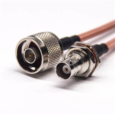 20pcs Bnc Connector Coaxial Cable To N Type Straight Male Rg142 Cable 10cm