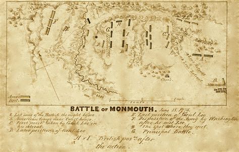 Battle Of Monmouth New Jersey 1778 Drawing By Vintage Military Maps