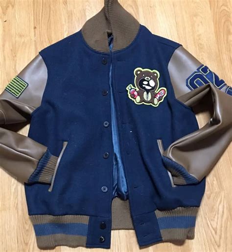 Entree Ls Brown And Blue Varsity Teddy Jacket Supreme Grailed