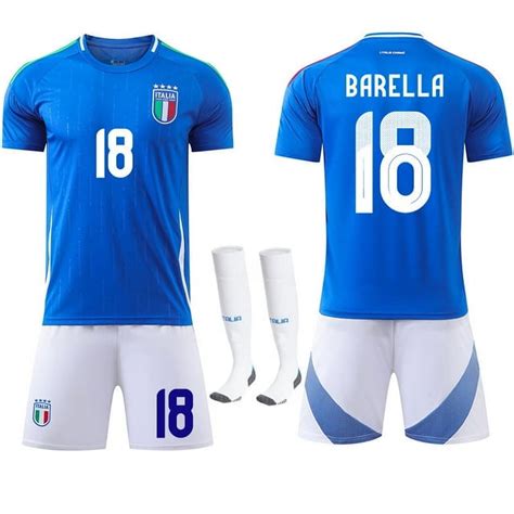 2024 Italian Home Football Jersey No 14 Chiesa Euro Cup 18 National