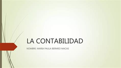 La Contabilidad Ppt Descarga Gratuita