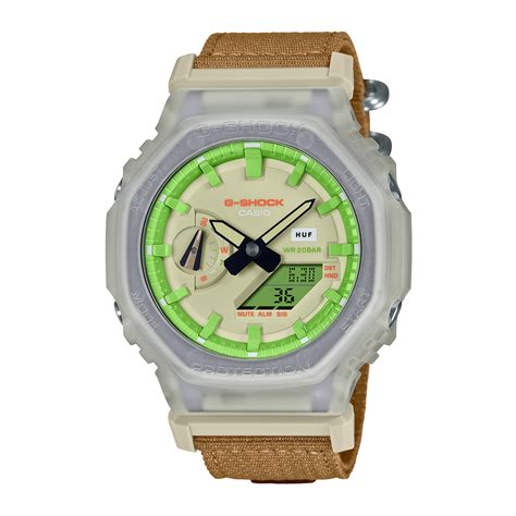 Reloj G Shock Ga Huf A Carbono Resina Hombre Crema Btime