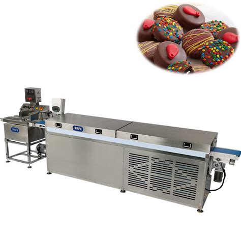 PE15 Commercial Tunnel Cooling Automatic Floor Type Chocolate Enrobing