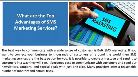 Ppt What Are The Top Advantages Of Sms Marketing Services Powerpoint