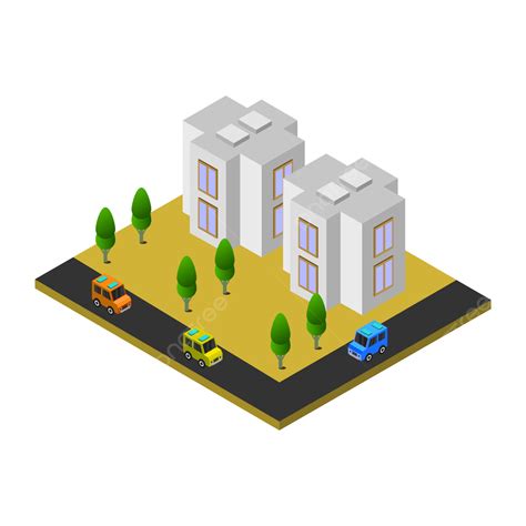 Isometric City Illustration Vector Hd Images Isometric City With