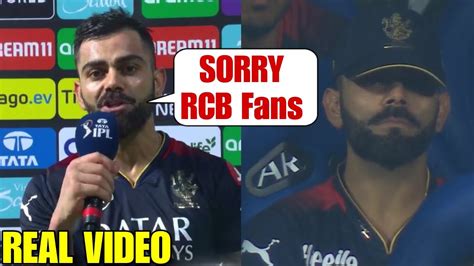 Emotional Virat Kohli Crying Saying Sorry To RCB Fans After RCB