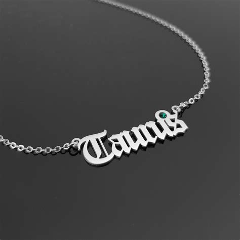 Taurus Script Necklace With Swarovski Birthstone – Bel Wholesale Custom ...