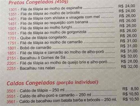 Menu Em Peixe Na Rede Restaurante Bras Lia Deck Norte Shopping Shin