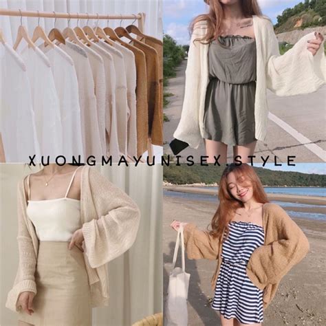 Giá đ ÁO CADIGAN LEN MỎNG HOT KHOÁC CARDIGAN GIẤY DỆT KIM QUẢNG CHÂU ưu đãi M Sản phẩm