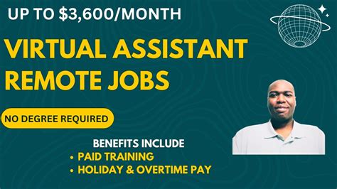 Virtual Assistant Remote Jobs No Degree Required Great Work Benefits