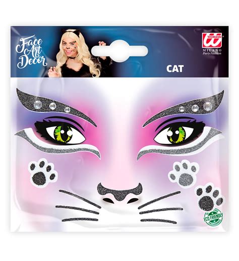 Gesichtssticker Glitter Katze Schweizer Onlineshop F R Fasnachts