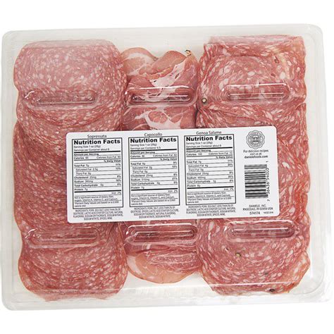 Daniele Inc Sliced Salame Variety Pack 16 Oz Costco Food Database