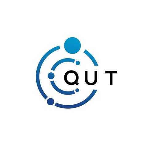 QUT letter technology logo design on white background. QUT creative ...