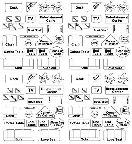 1 4 Scale Furniture Printable Free Furniture Templates 1 4 Scale