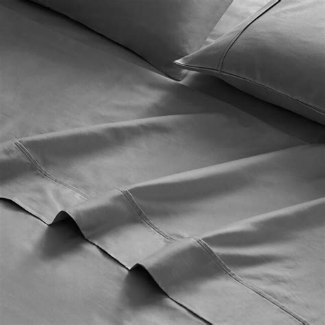 Brielle Home Full 300 Thread Count Rayon From Bamboo Charcoal Bed Sheet