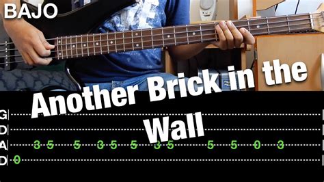 Another Brick in the Wall Pink Floyd Video Guía Tabs Bass Cover