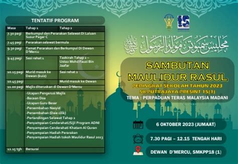 Buku Program Sambutan Maulidur Rasul Tahun