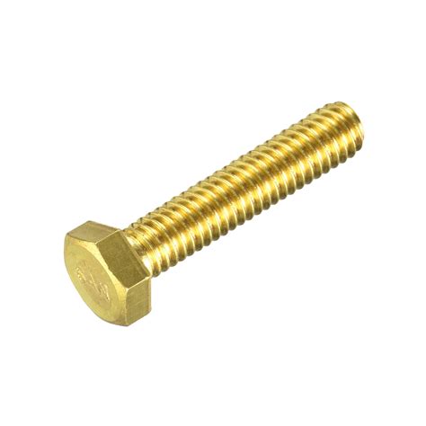 Brass Hex Bolts 5 16 18x1 1 2 1 Pack Fully Thread Grade 4 8 Machine