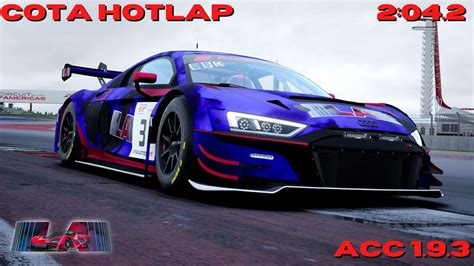 Audi R8 LMS EVO Ll Hotlap Setup COTA 2 04 260 Assetto Corsa