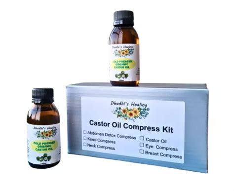 Health And Personal Care Cold Pressed Organic Castor Oil Kit