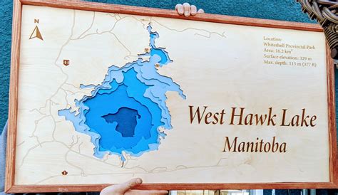 West Hawk Lake Bathymetric Map Erlenmeyer Designs Science Design